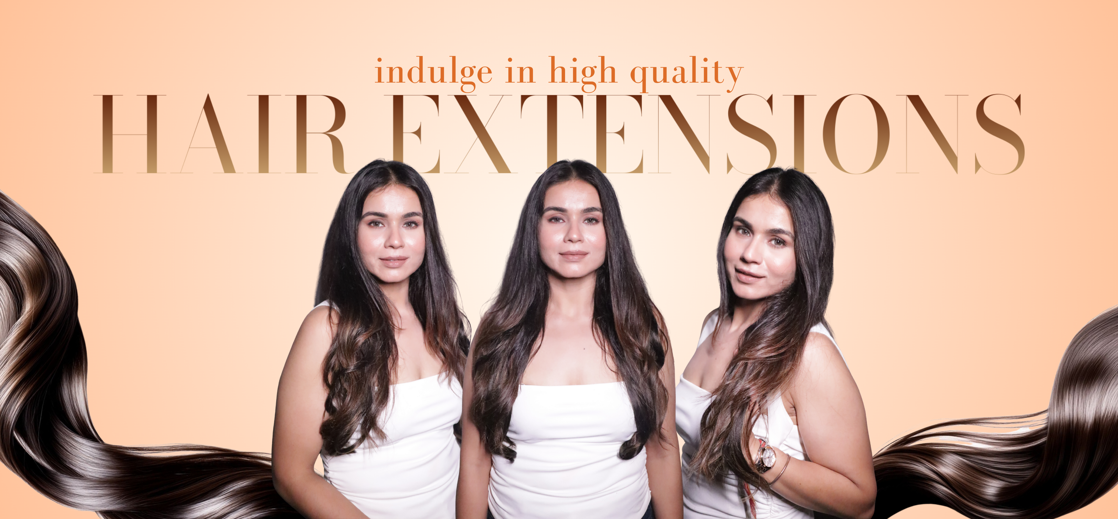 Black hair extensions volumizer for women