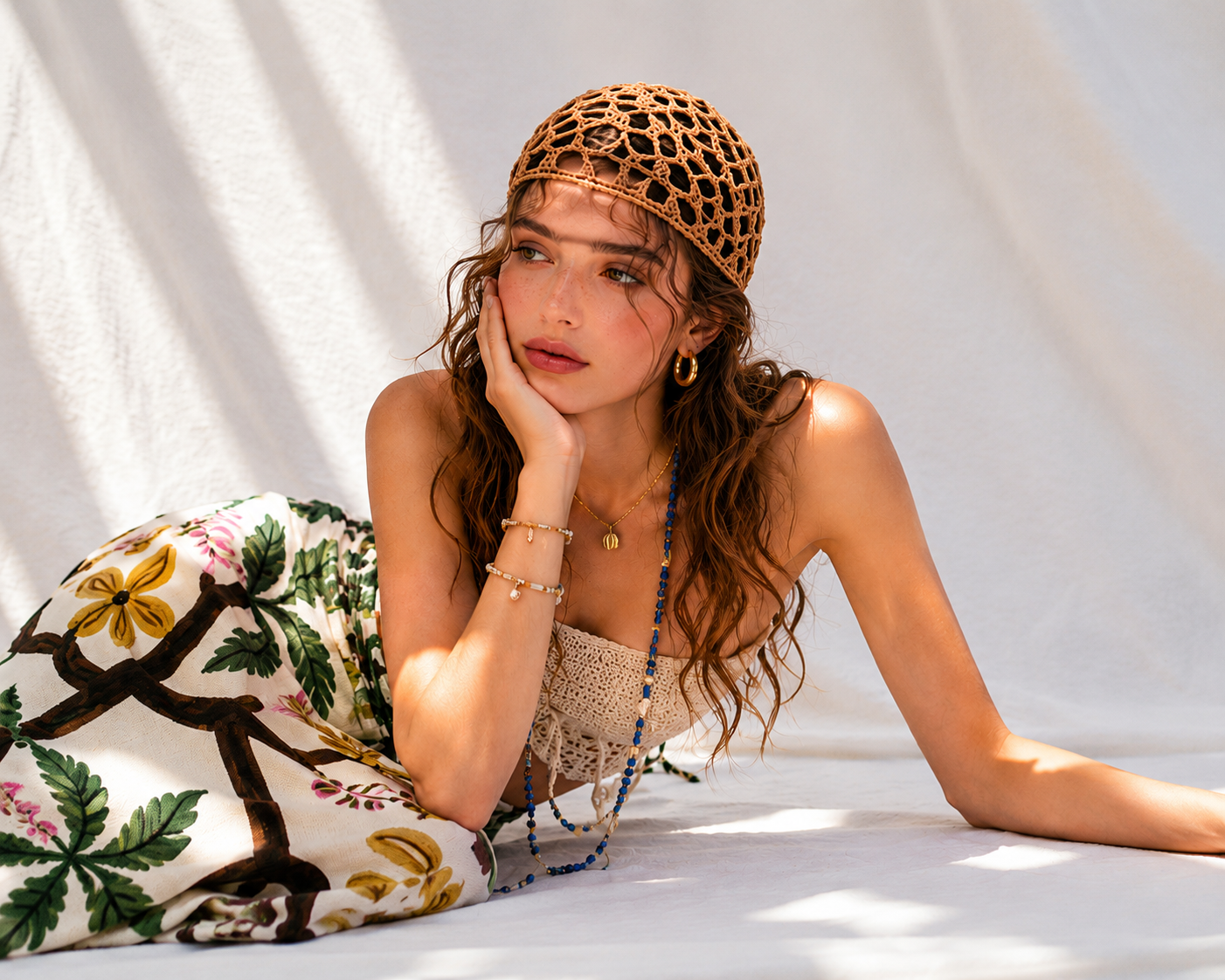 Gush Hair Crochet Skull Cap – Handmade Boho Knit Cap for Women
