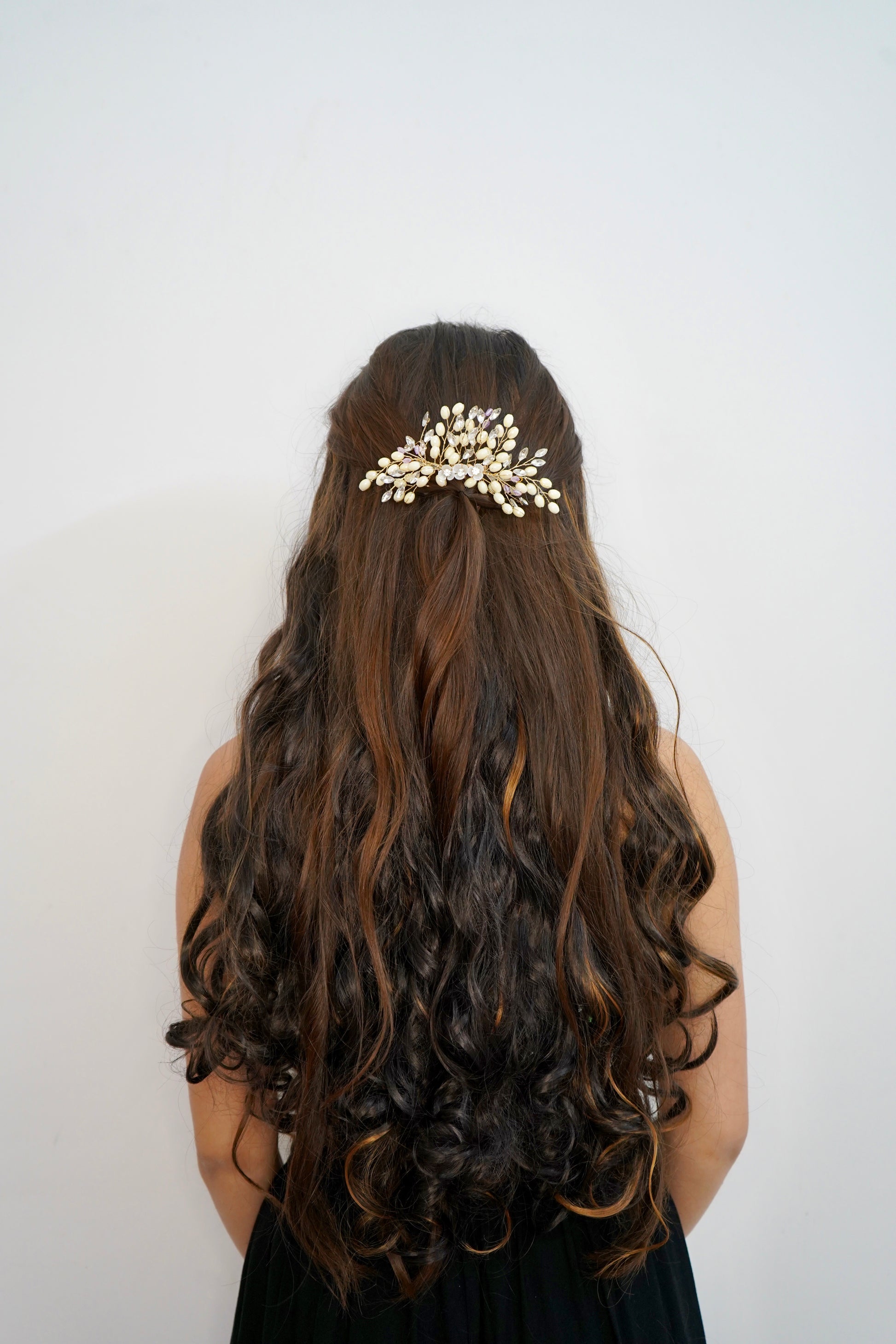 Pearl hair brooch bridal hair accessories