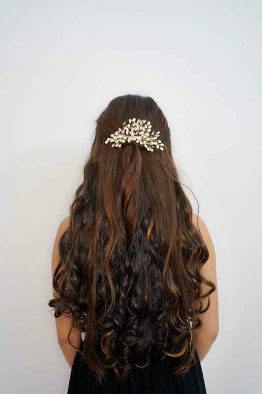 Pearl hair brooch bridal hair accessories