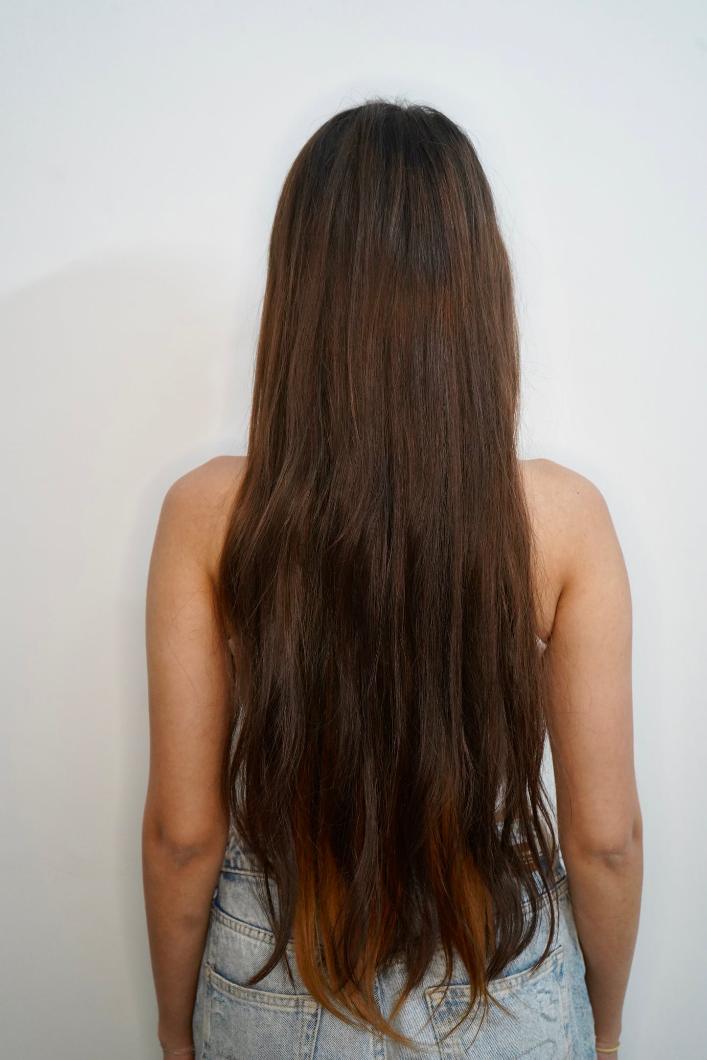 Brown hair extensions ombre volumizer for women